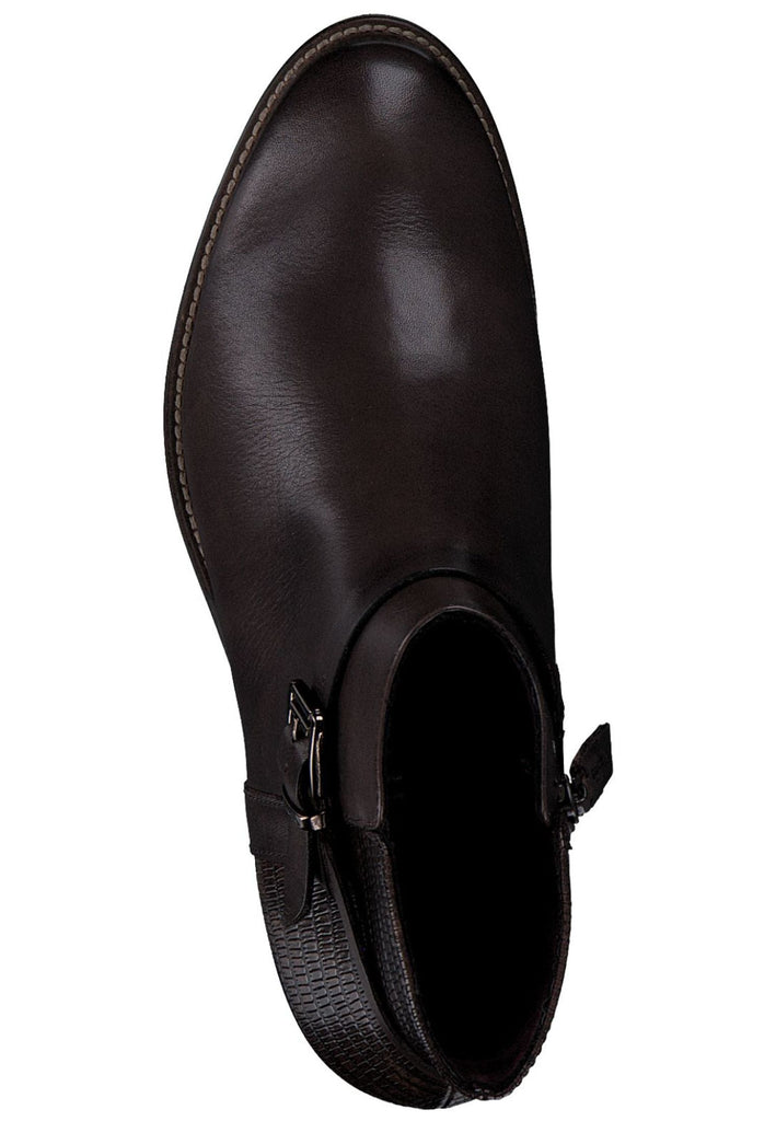 Tamaris Stiefelette Leder/Textil Mahagony