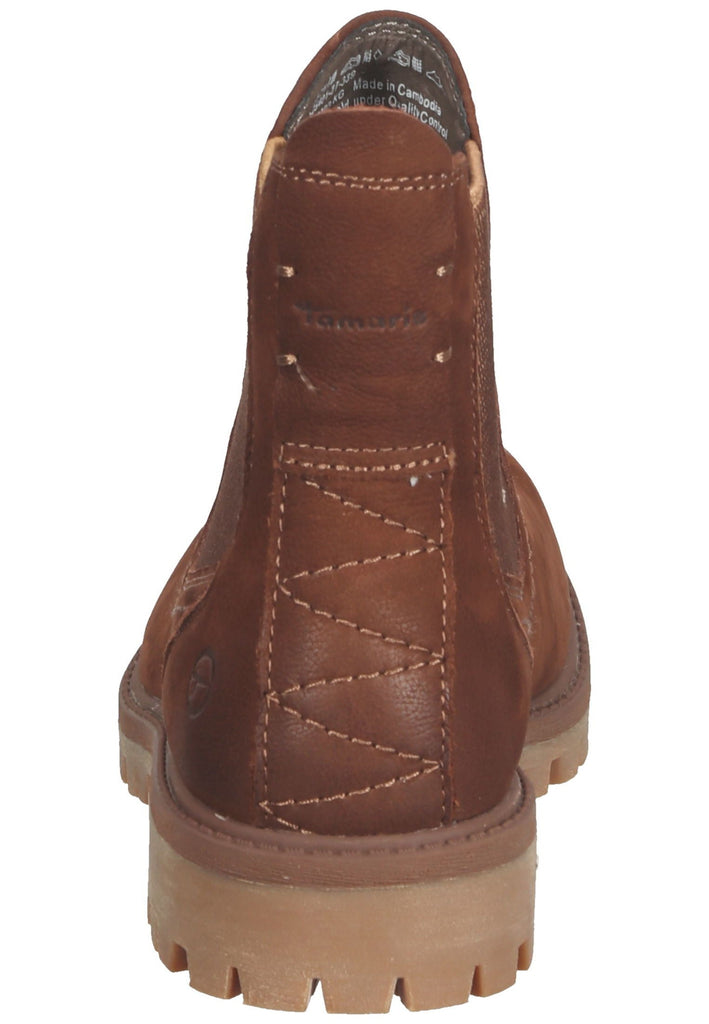 Tamaris Stiefelette Leder/Textil Maroon