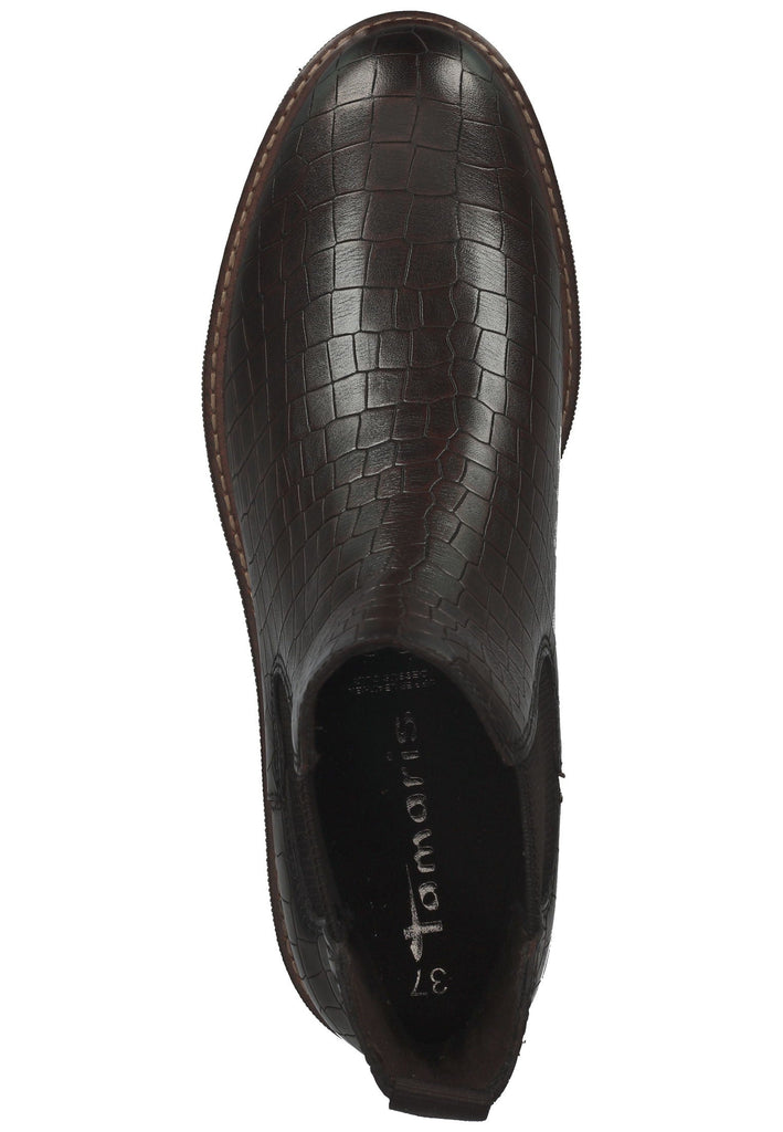 Tamaris Stiefelette Leder/Textil Mocca