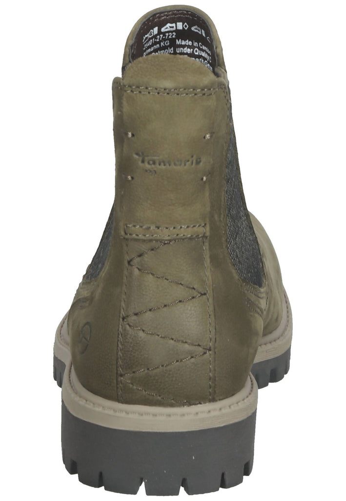 Tamaris Stiefelette Leder/Textil Olive