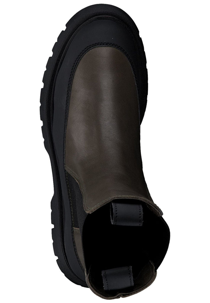Tamaris Stiefelette Leder/Textil Olive/Schwarz