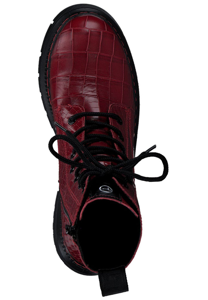 Tamaris Stiefelette Leder/Textil Rot