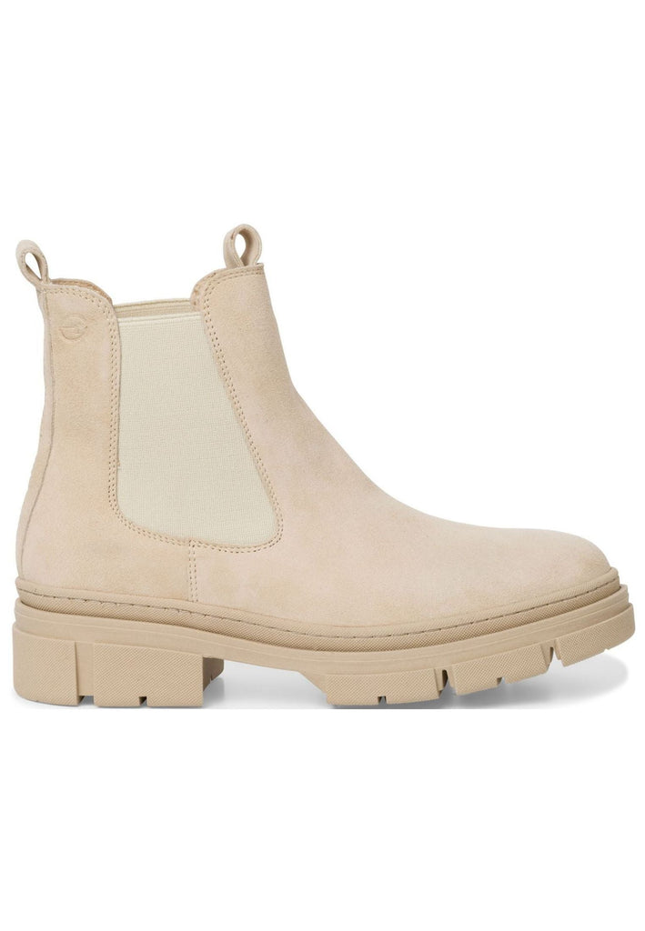 Tamaris Stiefelette Leder/Textil Sand
