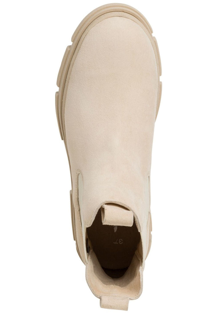 Tamaris Stiefelette Leder/Textil Sand