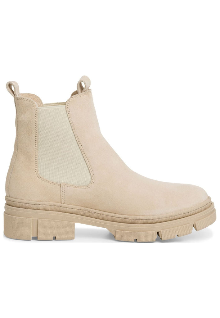 Tamaris Stiefelette Leder/Textil Sand
