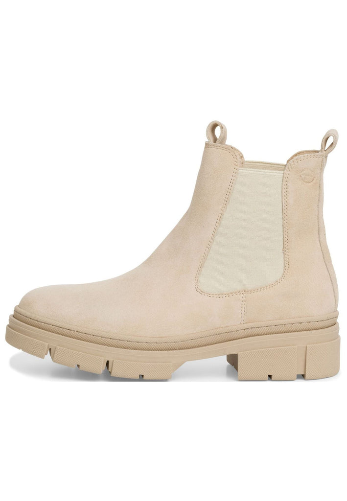 Tamaris Stiefelette Leder/Textil Sand