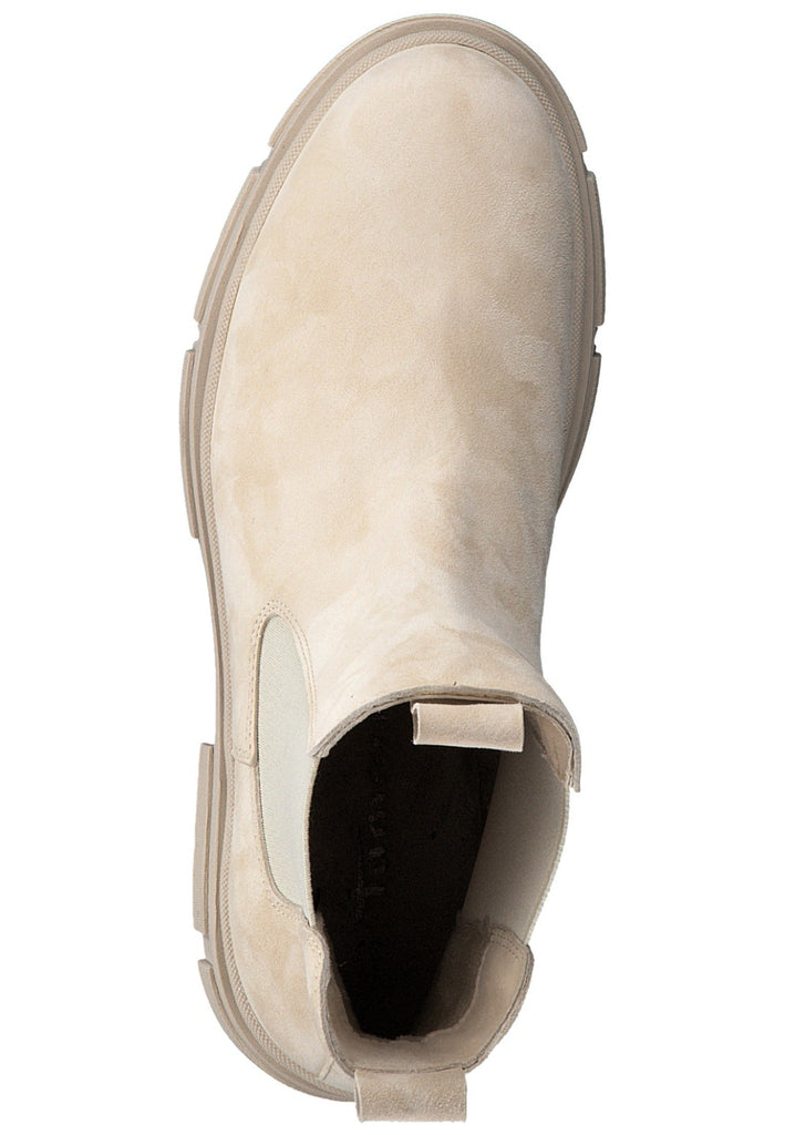 Tamaris Stiefelette Leder/Textil Sand