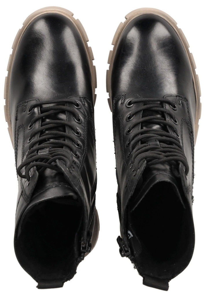 Tamaris Stiefelette Leder/Textil Schwarz