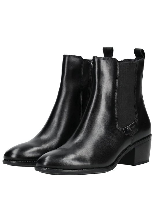 Tamaris Stiefelette Leder/Textil Schwarz