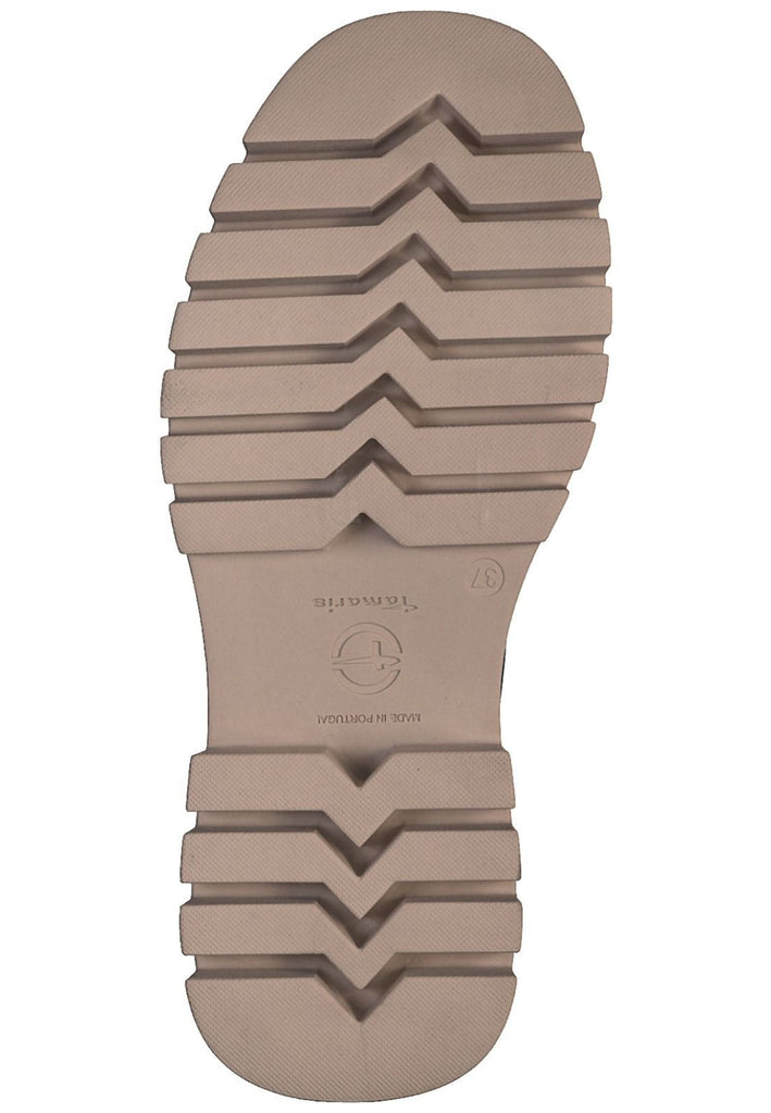 Tamaris Stiefelette Leder/Textil Schwarz/Beige