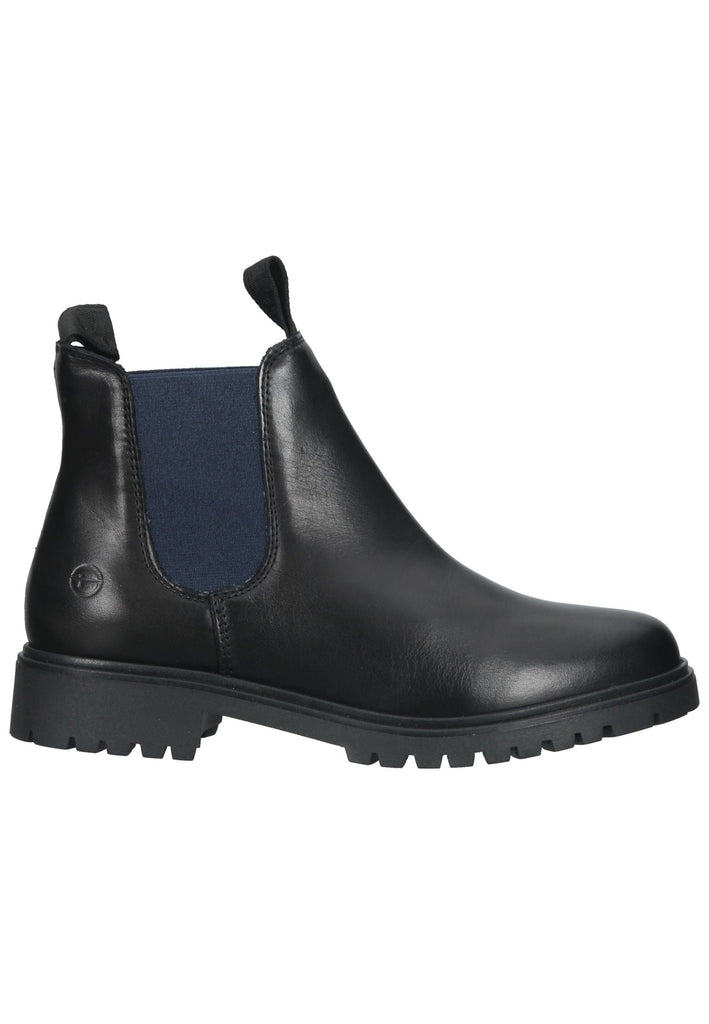 Tamaris Stiefelette Leder/Textil Schwarz/Blau