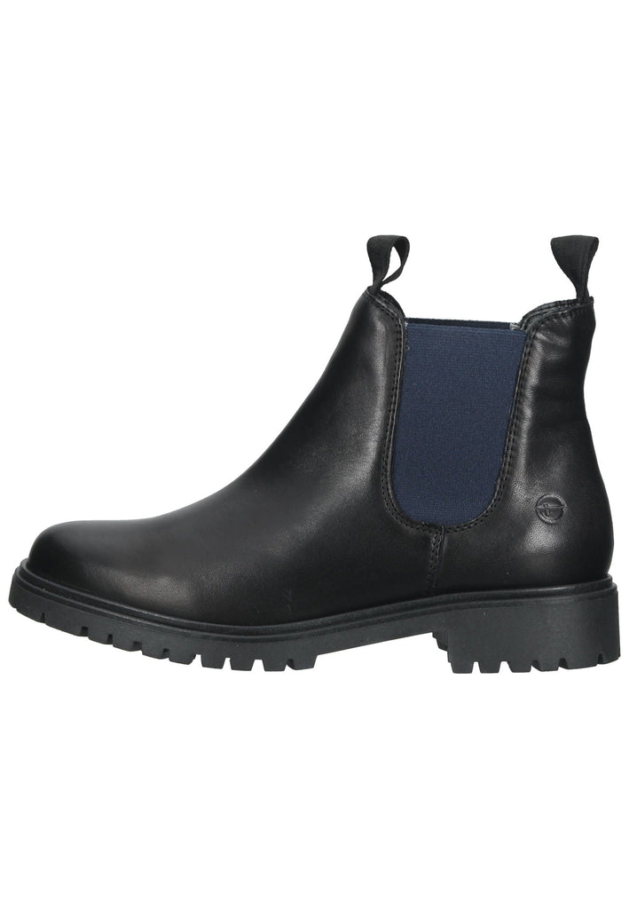 Tamaris Stiefelette Leder/Textil Schwarz/Blau