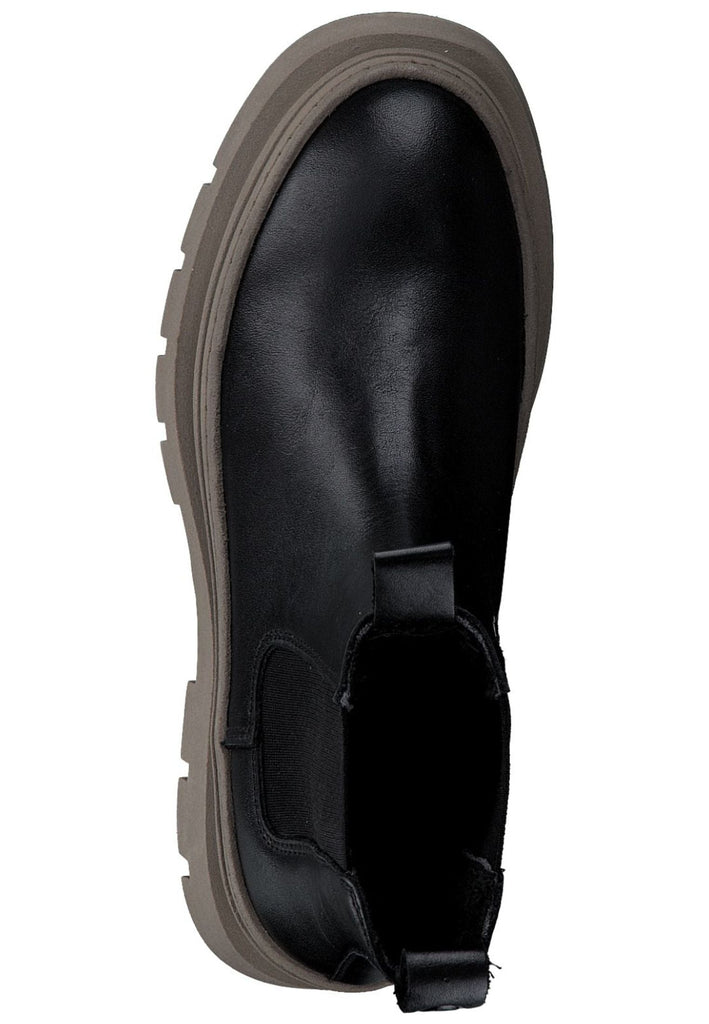 Tamaris Stiefelette Leder/Textil Schwarz/Braun