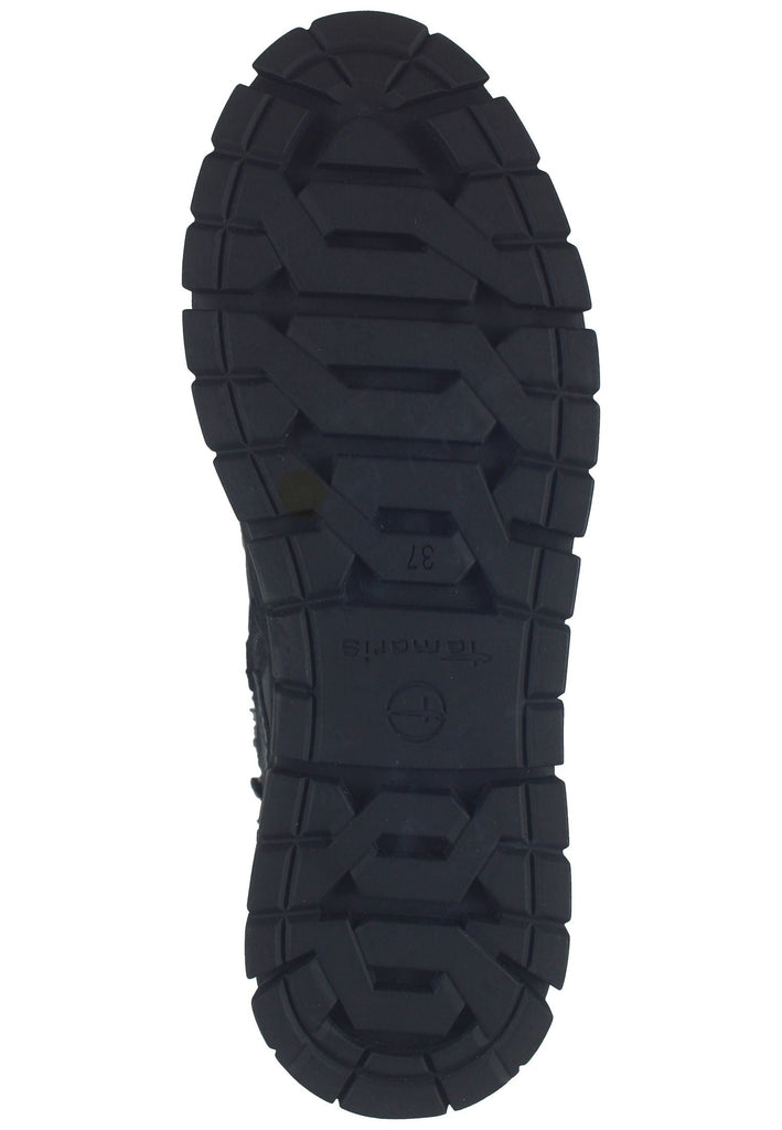 Tamaris Stiefelette Leder/Textil Schwarz Warmfutter
