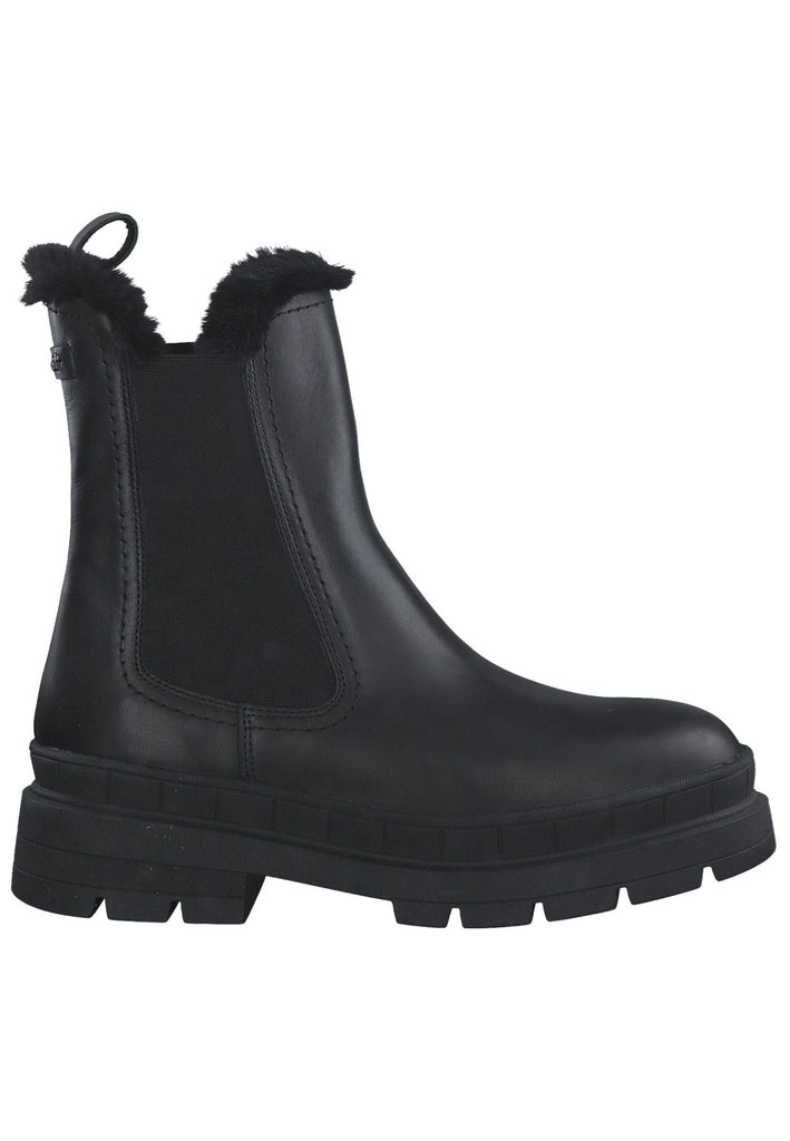 Tamaris Stiefelette Leder/Textil Schwarz Warmfutter