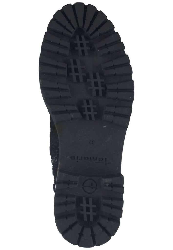 Tamaris Stiefelette Leder/Textil Schwarz Warmfutter