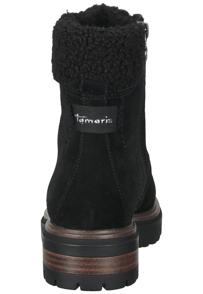 Tamaris Stiefelette Leder/Textil Schwarz Warmfutter