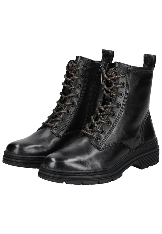Tamaris Stiefelette Leder/Textil Schwarz Warmfutter