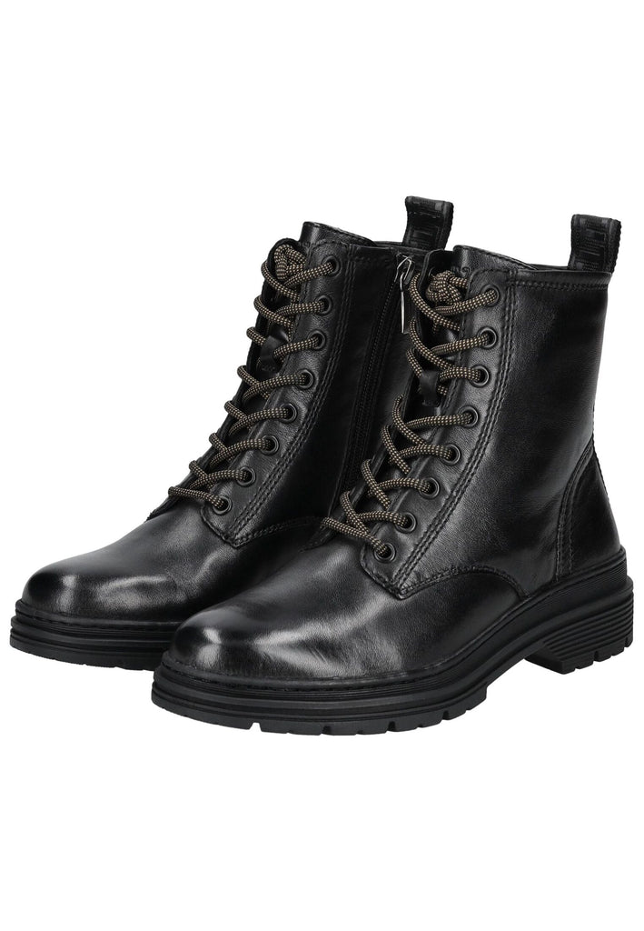 Tamaris Stiefelette Leder/Textil Schwarz Warmfutter