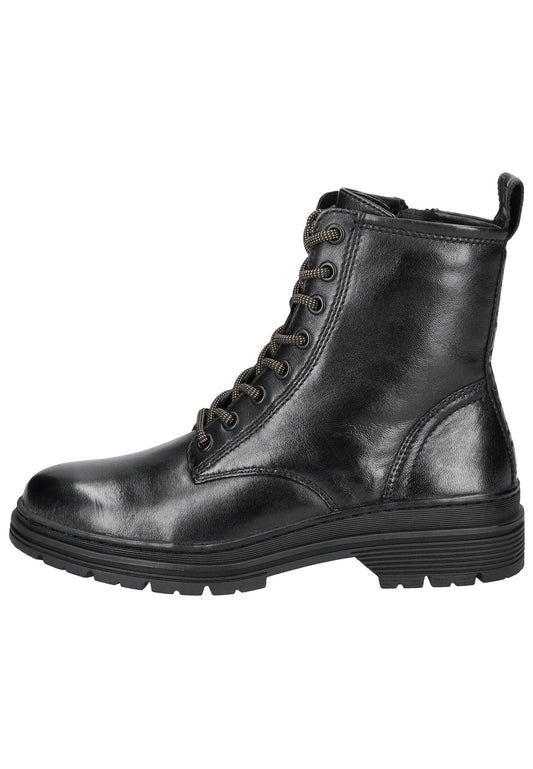 Tamaris Stiefelette Leder/Textil Schwarz Warmfutter