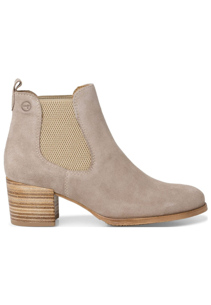 Tamaris Stiefelette Leder/Textil Taupe