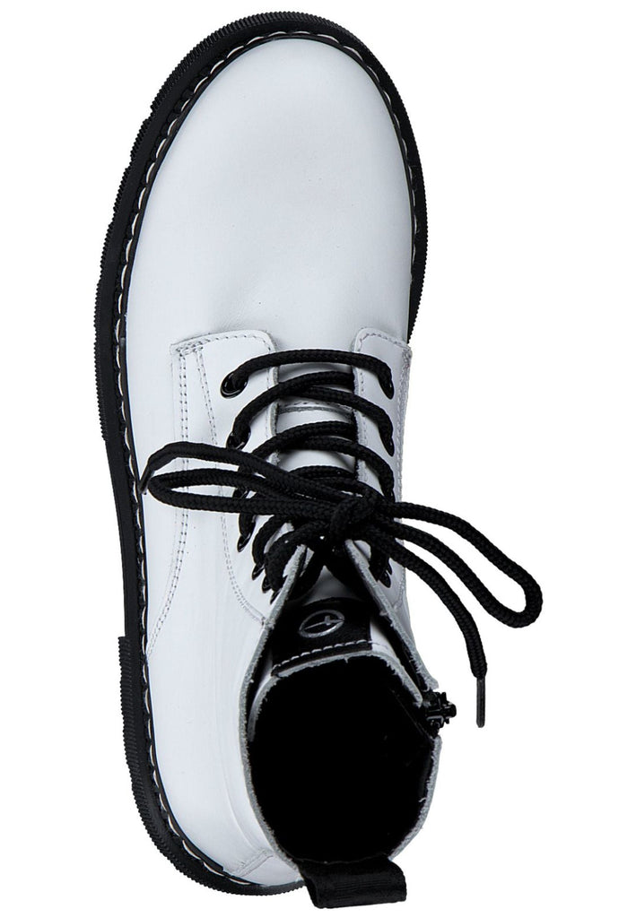 Tamaris Stiefelette Leder/Textil Weiß