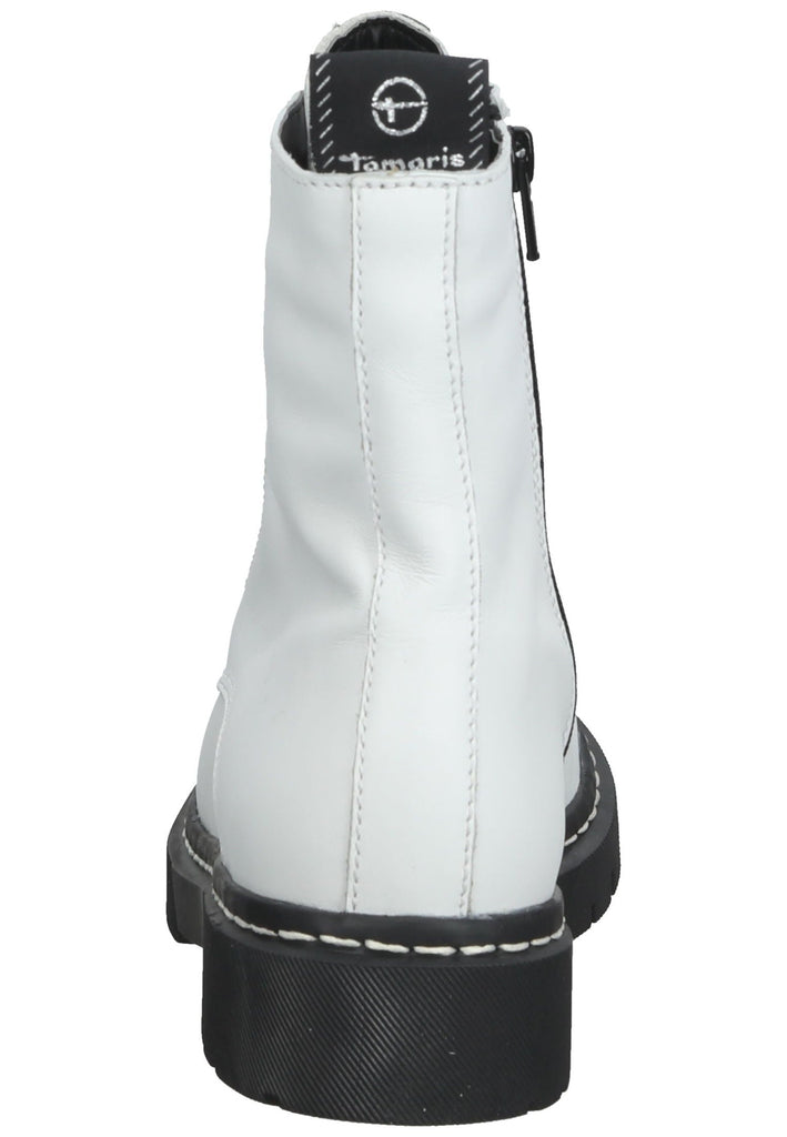 Tamaris Stiefelette Leder Weiß Warmfutter