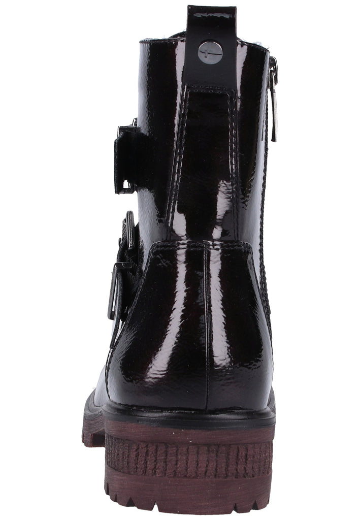 Tamaris Stiefelette Lederimitat Bordeaux Warmfutter