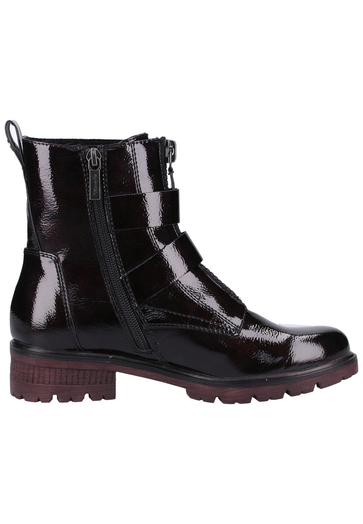 Tamaris Stiefelette Lederimitat Bordeaux Warmfutter