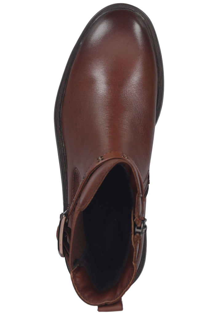 Tamaris Stiefelette Lederimitat Cognac