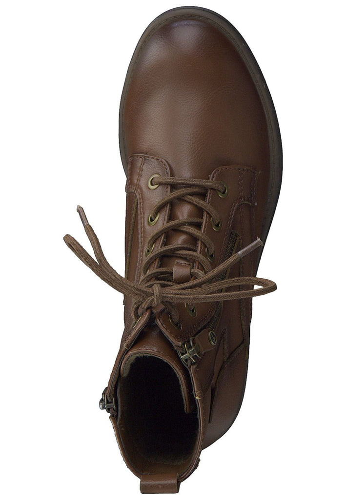 Tamaris Stiefelette Lederimitat Cognac