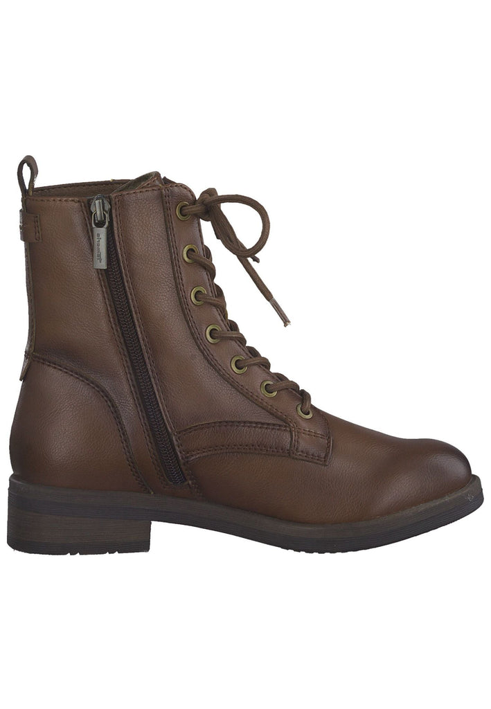 Tamaris Stiefelette Lederimitat Cognac