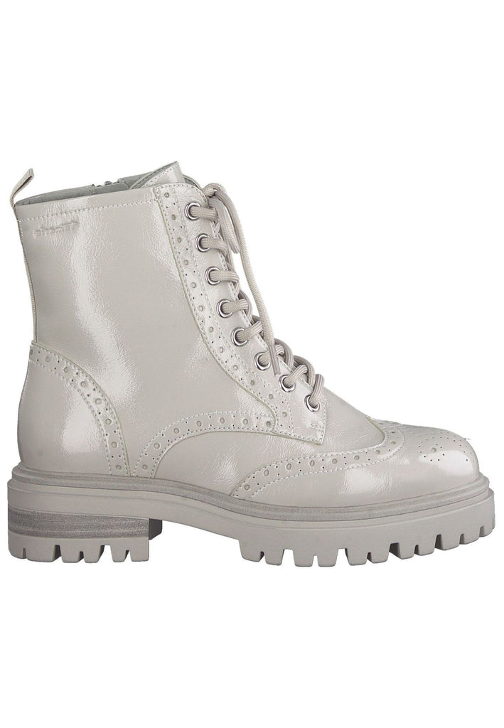 Tamaris Stiefelette Lederimitat Grau Lack