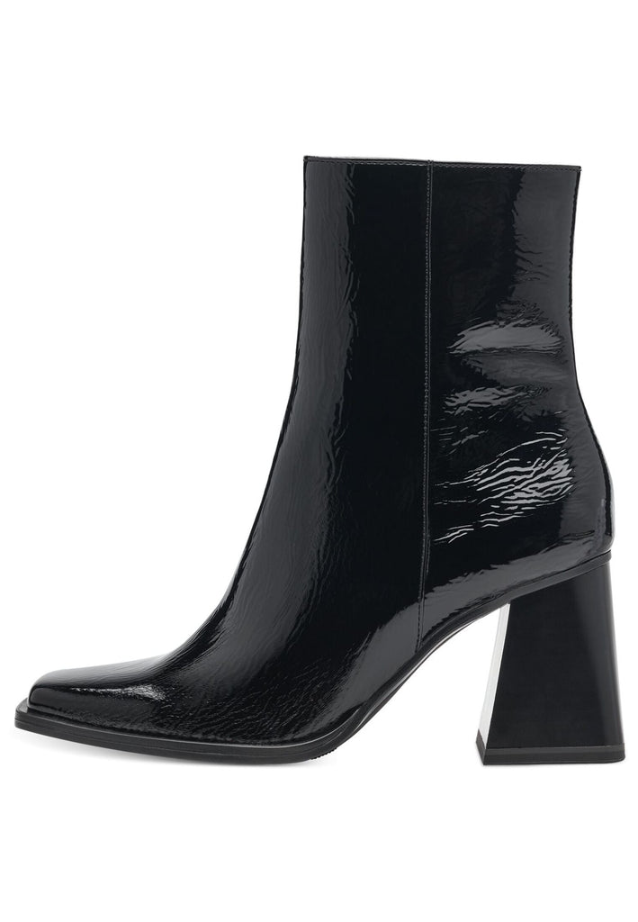 Tamaris Stiefelette Lederimitat Schwarz Lack