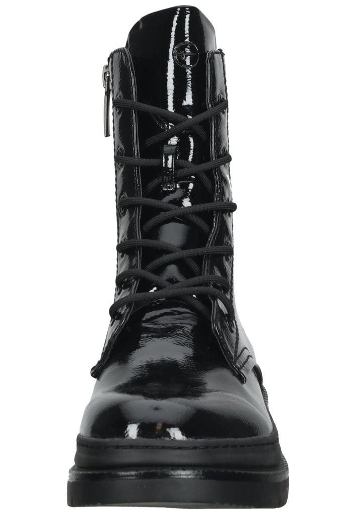Tamaris Stiefelette Lederimitat Schwarz Lack