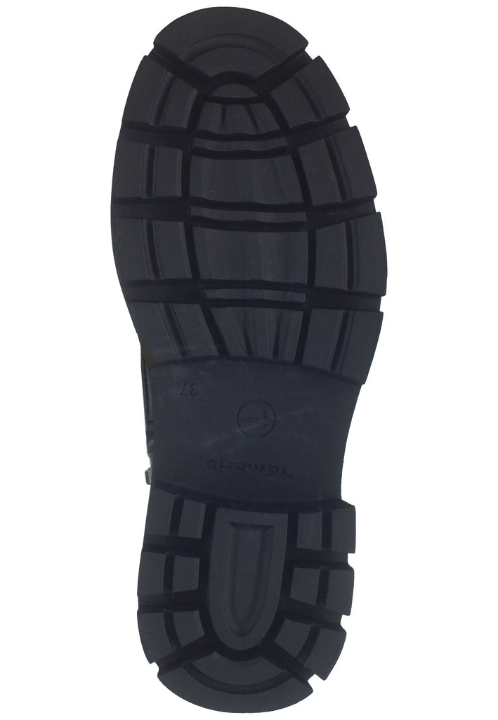 Tamaris Stiefelette Lederimitat Schwarz/Schwarz
