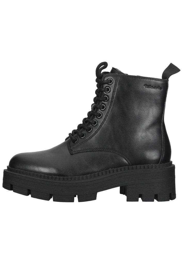 Tamaris Stiefelette Lederimitat Schwarz/Schwarz