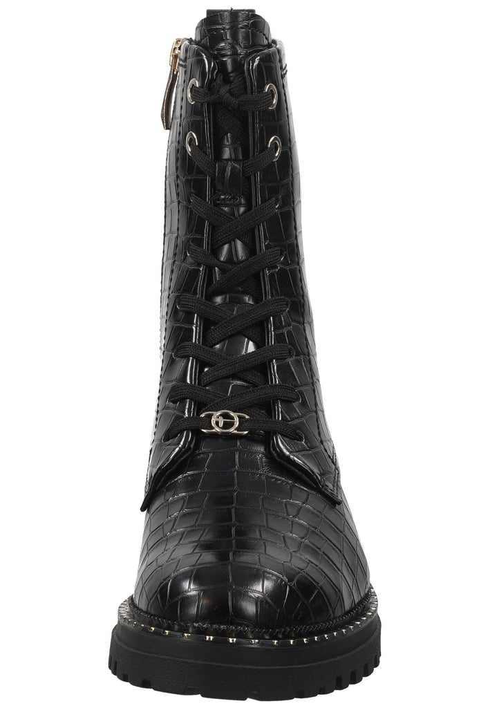 Tamaris Stiefelette Lederimitat Schwarz Warmfutter