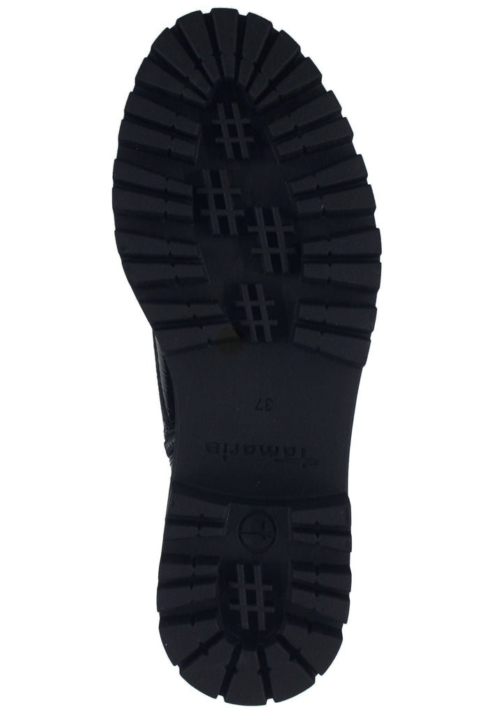 Tamaris Stiefelette Lederimitat Schwarz Warmfutter