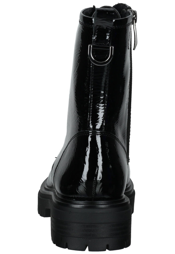 Tamaris Stiefelette Lederimitat Schwarz Warmfutter