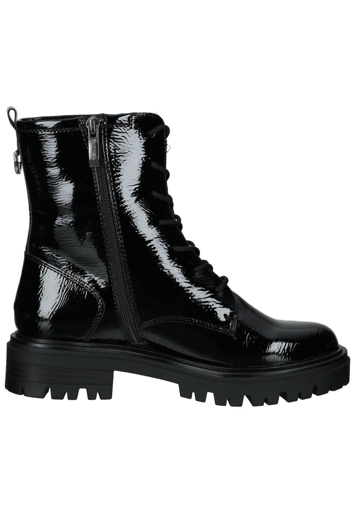 Tamaris Stiefelette Lederimitat Schwarz Warmfutter