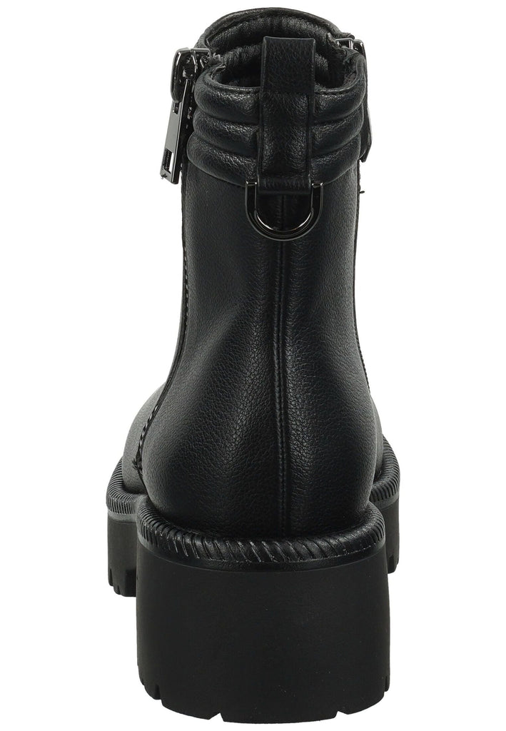 Tamaris Stiefelette Lederimitat Schwarz Warmfutter