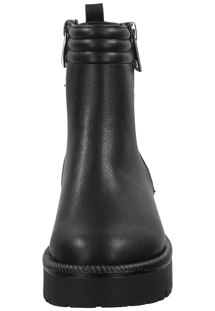 Tamaris Stiefelette Lederimitat Schwarz Warmfutter