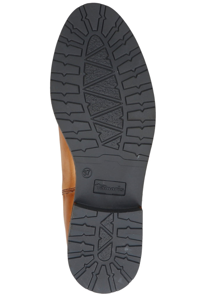 Tamaris Stiefelette Lederimitat/Textil Mittelbraun