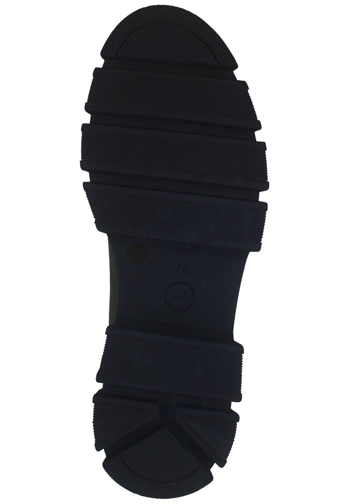 Tamaris Stiefelette Lederimitat/Textil Olive/Schwarz