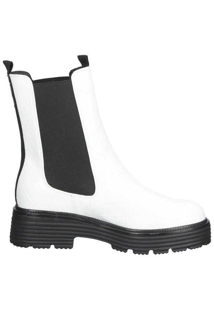 Tamaris Stiefelette Lederimitat/Textil Weiß