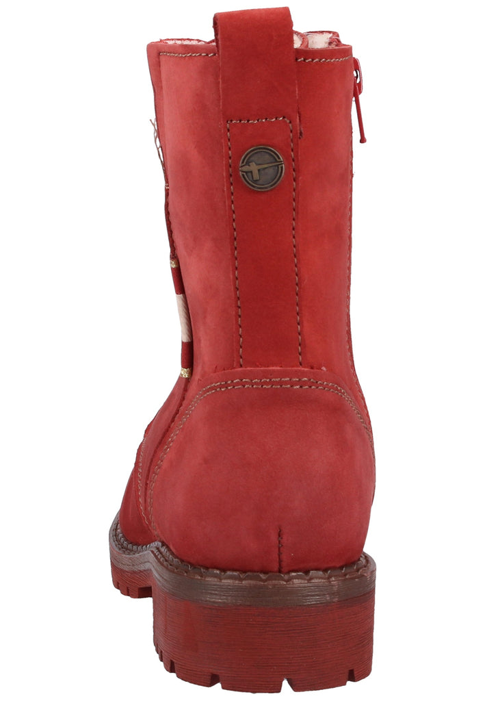 Tamaris Stiefelette Nubukleder Hellrosa Warmfutter