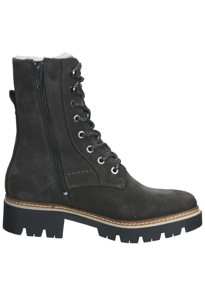 Tamaris Stiefelette Veloursleder Anthracite Warmfutter
