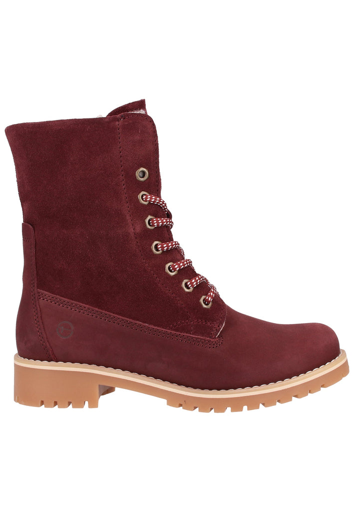Tamaris Stiefelette Veloursleder Bordeaux Warmfutter