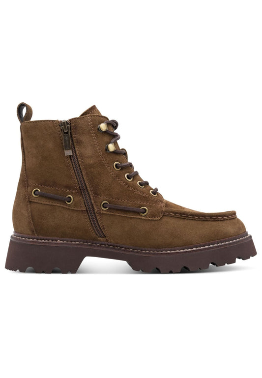 Tamaris Stiefelette Veloursleder Camel